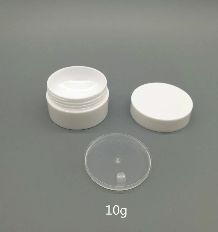 Skin Care Cosmetic containers 3g 5g 10g 30g 50g 100g white clear round screwed PP plastic cream jar