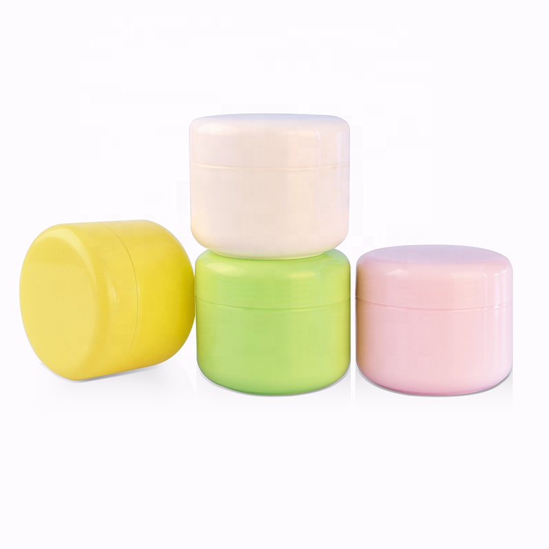 Skin Care Cosmetic containers 3g 5g 10g white clear round screwed PP plastic cream jar for sunscreen cream