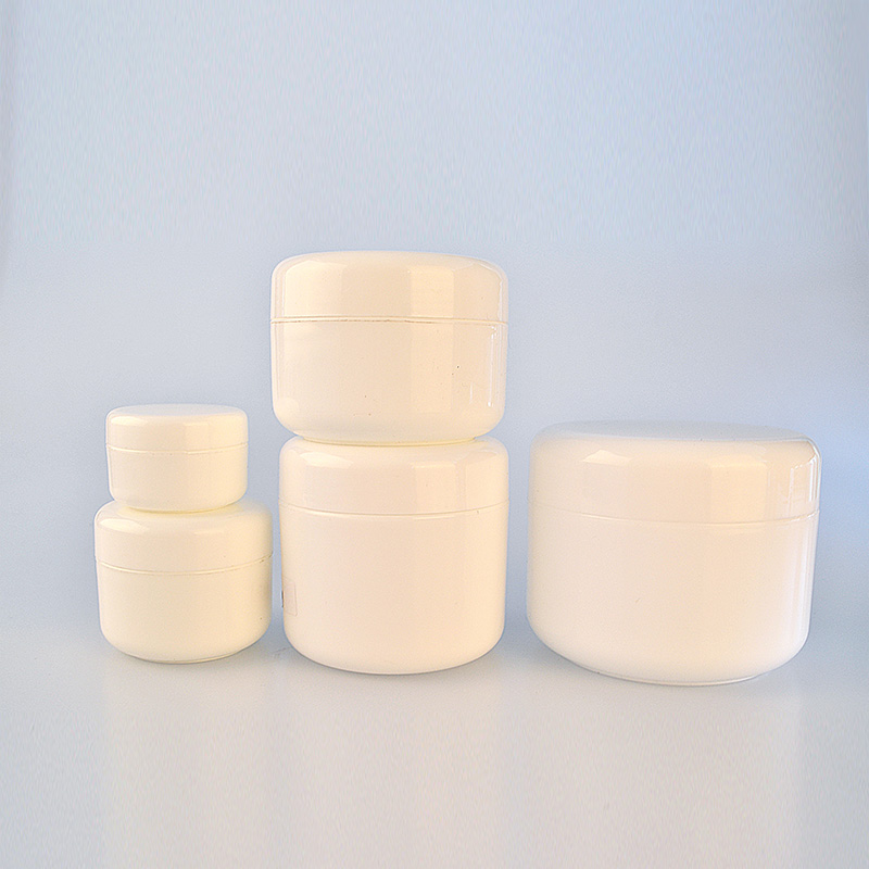 Skin Care Cosmetic containers 3g 5g 10g white clear round screwed PP plastic cream jar for sunscreen cream