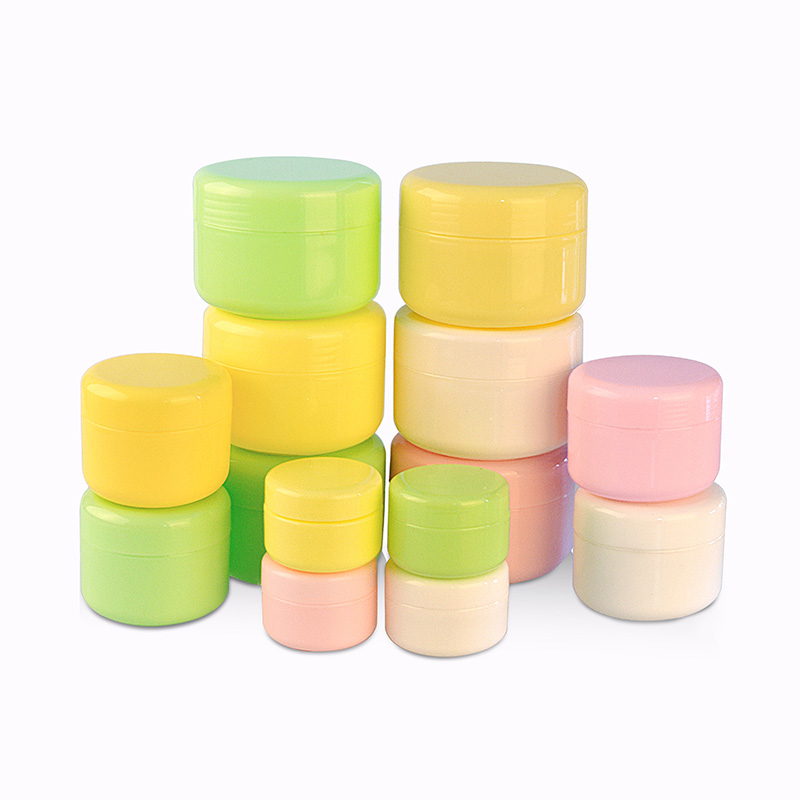 Skin Care Cosmetic containers 3g 5g 10g white clear round screwed PP plastic cream jar for sunscreen cream