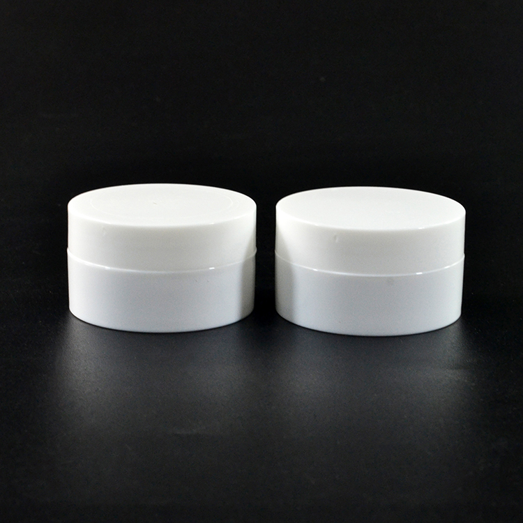 Skin Care Cosmetic containers 5g 10g 30g 50g 100g white clear round screwed PP plastic cream jar