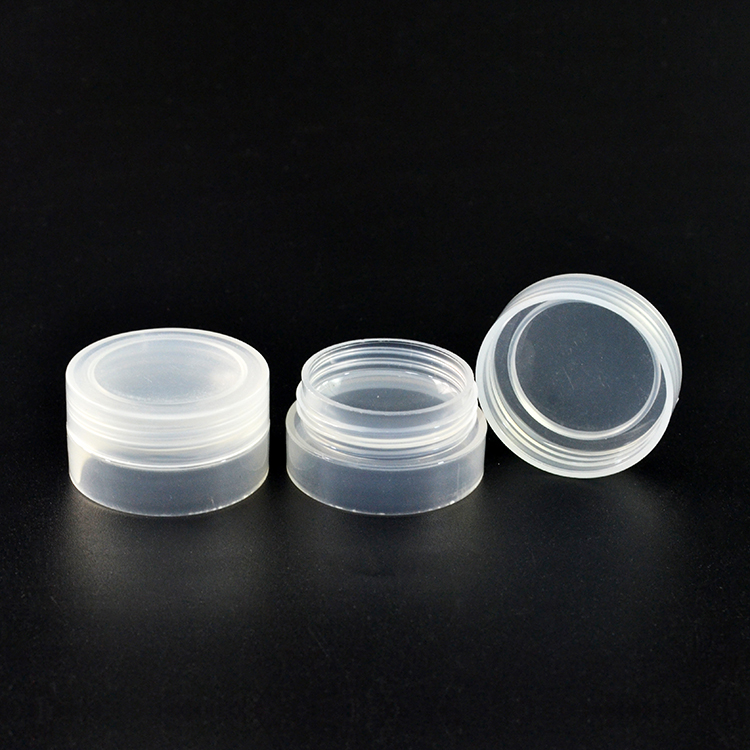 Skin Care Cosmetic containers 5g 10g 30g 50g 100g white clear round screwed PP plastic cream jar