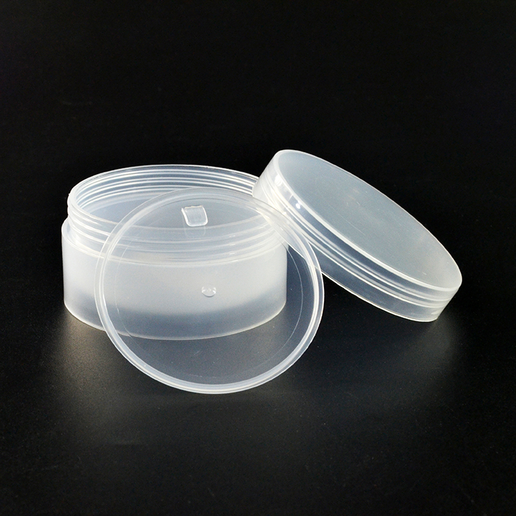 Skin Care Cosmetic containers 5g 10g 30g 50g 100g white clear round screwed PP plastic cream jar
