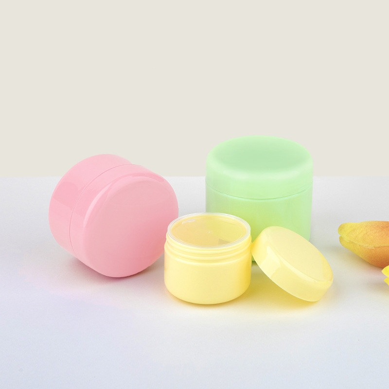 Skin Care Cream Packaging Candy Color Cosmetics Storage Container Cute PP Plastic Jars With Lid 10g 20g 30g 50g 100g 150g 200g
