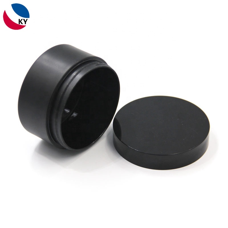 Skin Care Cream Pomade Jar Black Pet Plastic Type 200ml 100ml Flat Matt