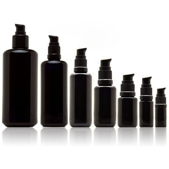Skin Care Cream Use 2oz dark violet glass bottle with different lid