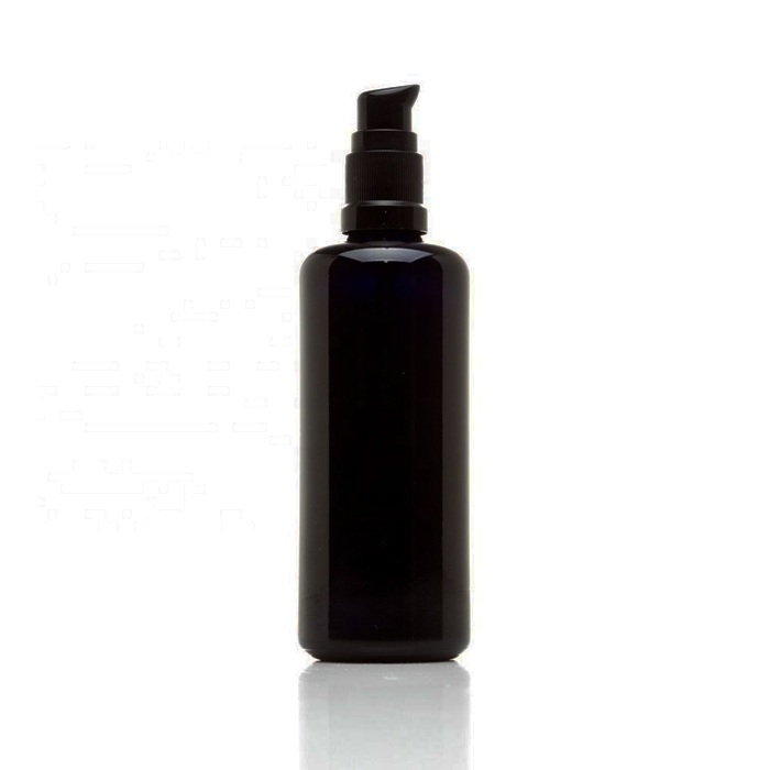 Skin Care Cream Use 2oz dark violet glass bottle with different lid