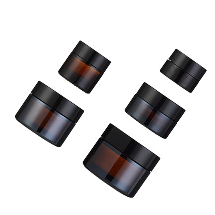 Skin Care Cream Use 5g amber cosmetic glass jar packaging container