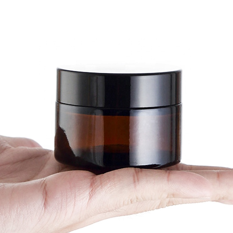 Skin Care Cream Use 5g amber cosmetic glass jar packaging container