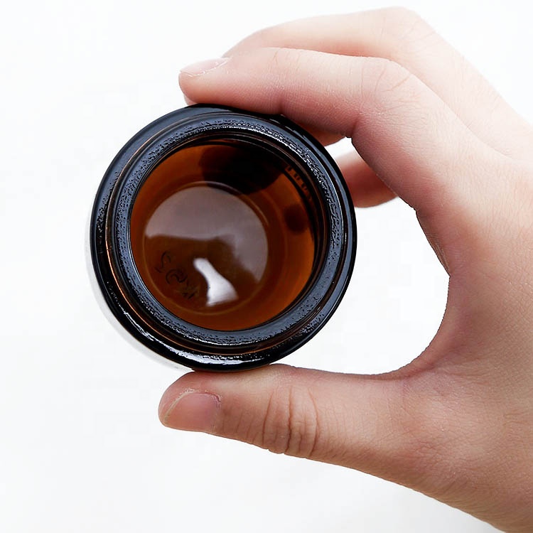 Skin Care Cream Use 5g amber cosmetic glass jar packaging container