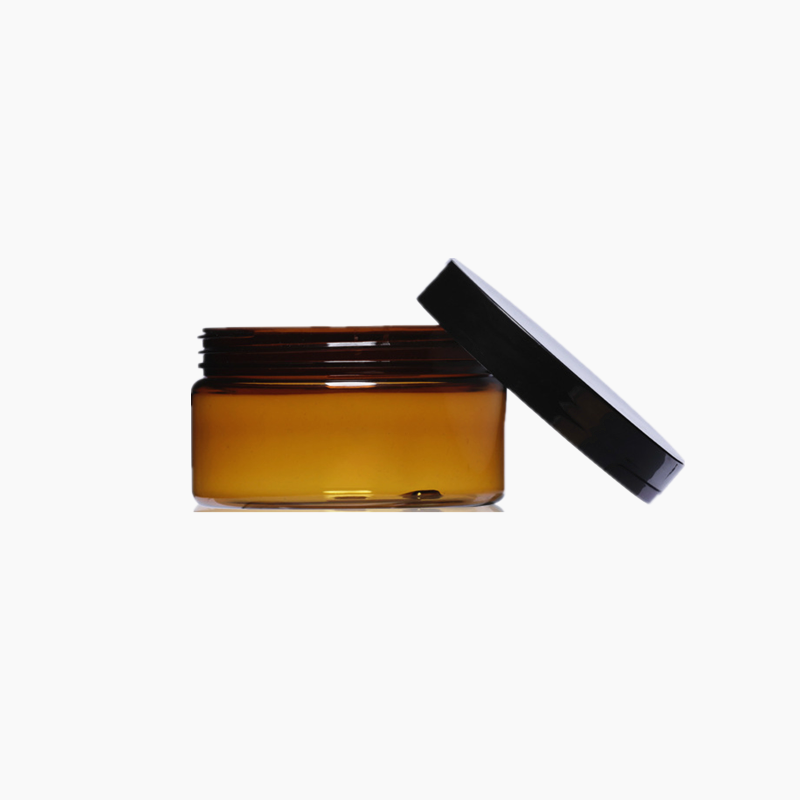 Skin Care Cream Use and PET Plastic Type hair pomade packaging cosmetic empty plastic cream jar with lid