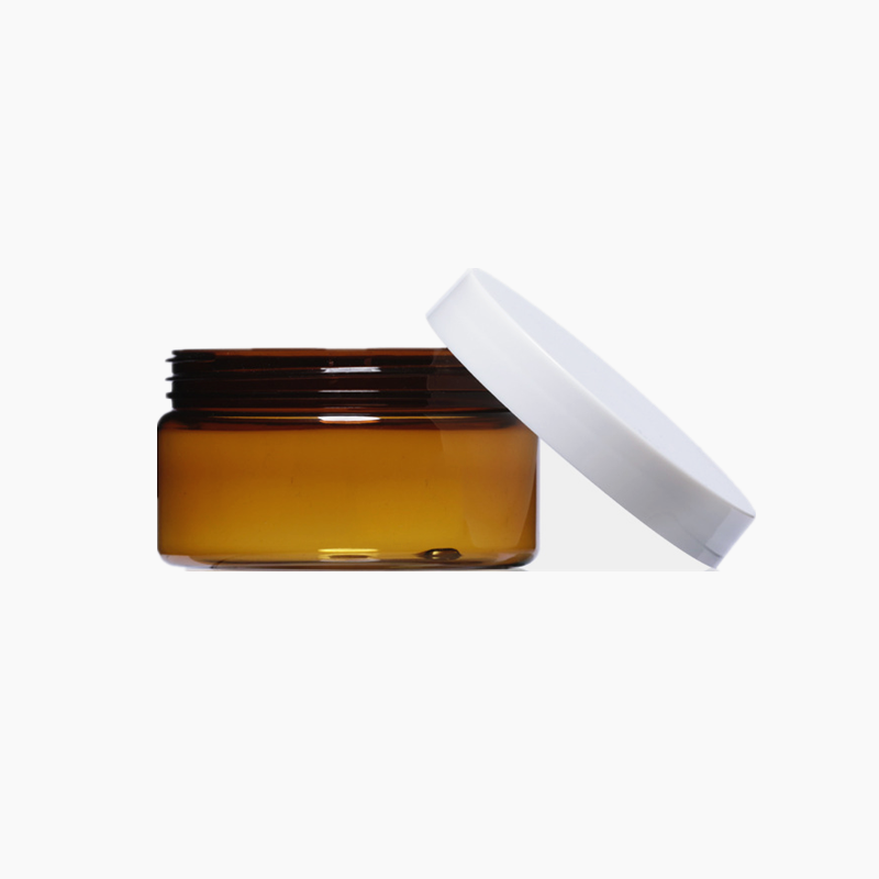 Skin Care Cream Use and PET Plastic Type hair pomade packaging cosmetic empty plastic cream jar with lid