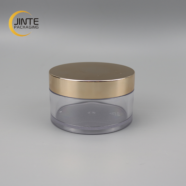 Skin Care Jar Body Butter Container 5 OZ 150 ml PETG Jar with Shiny Gold Cap