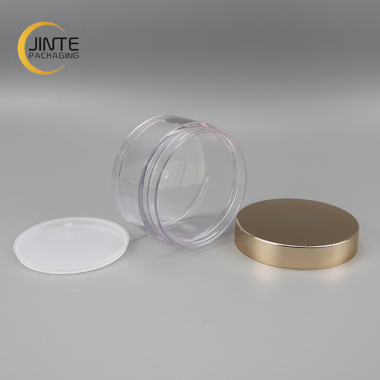 Skin Care Jar Body Butter Container 5 OZ 150 ml PETG Jar with Shiny Gold Cap