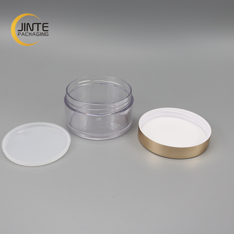 Skin Care Jar Body Butter Container 5 OZ 150 ml PETG Jar with Shiny Gold Cap