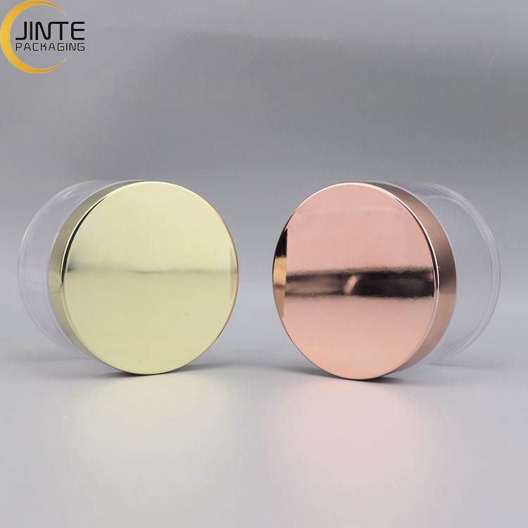 Skin Care Jars Plastic Jar Food Grade With Lid 200ml Clear Jar With Rose Gold Lid Lip Scrub Container