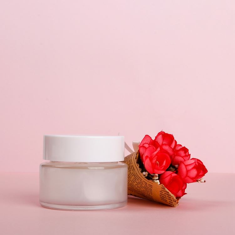 Skin Care Packaging 30g 50g 100g Sub-Bottle Round Cream Bottle Cosmetic Jar with White Plastic Lids