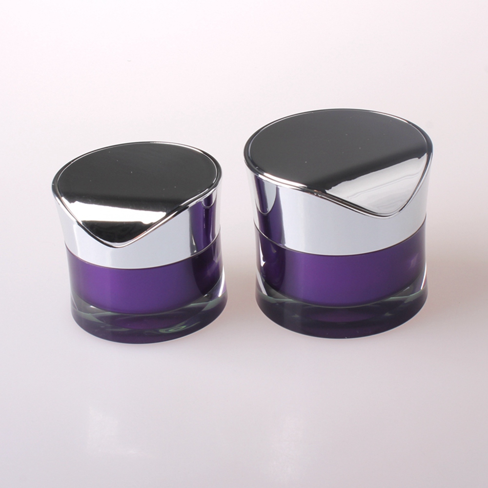 Skin Care Packaging 30g 50g Violet Small Cosmetic Pot Jar with Cap