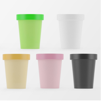 Skin Care Plastic PP Cream Jar with Lid