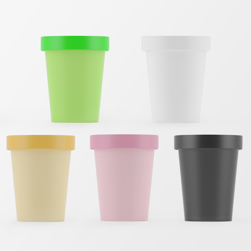 Skin Care Plastic PP Cream Jar with Lid