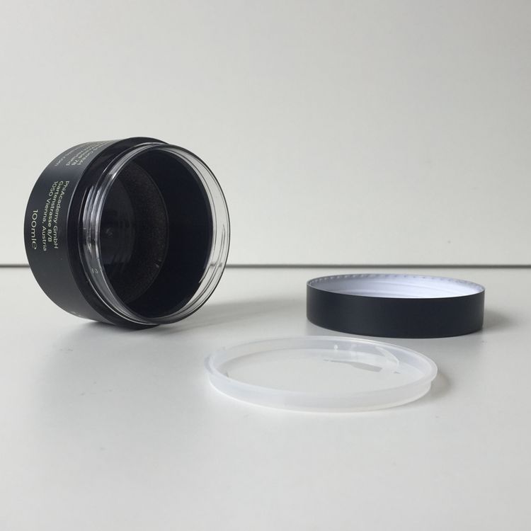 Skin Care Use and PETG Material Packaging Matte Black Plastic Body Butter Jar 30ml 50ml 100ml