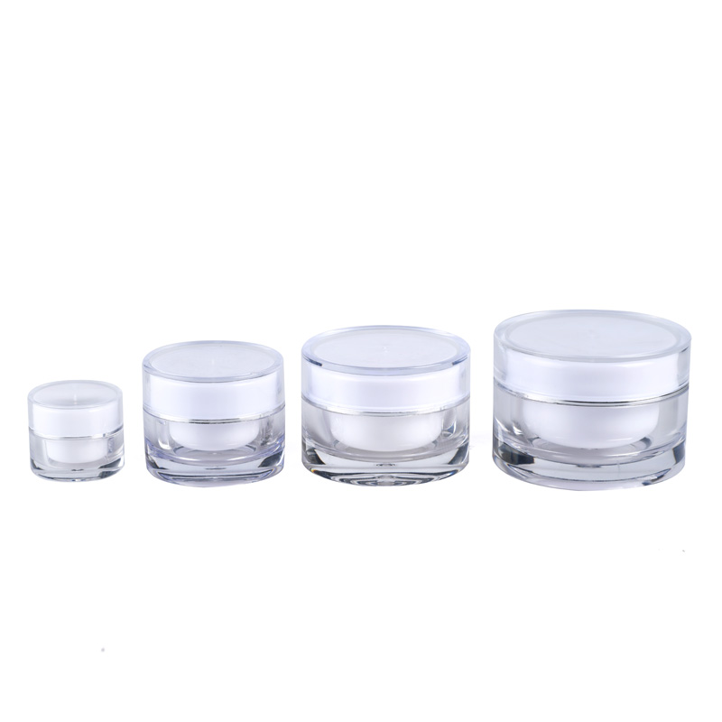 Skin Care containers 5g 10g 15g 30g 50g black white gold  plastic acrylic cream jar