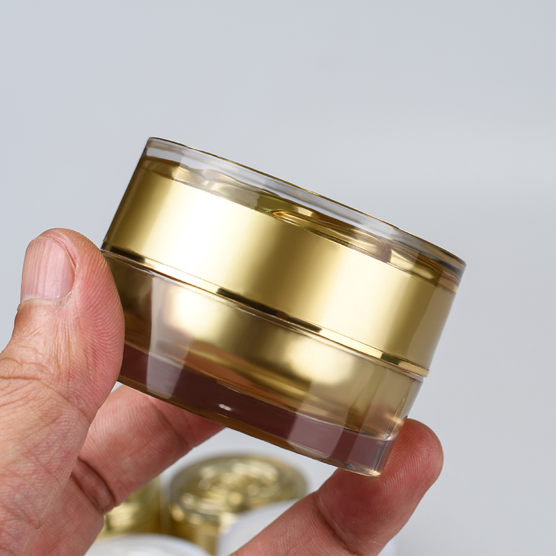 Skin Care containers red purple 5g 10g 15g 30g 50g pearlescent white plastic acrylic cream jar with Rose cap