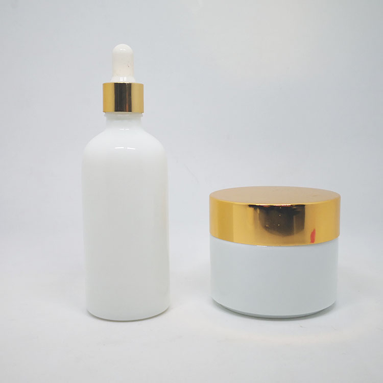 Skin Care porcelain Packaging Face Body Lip Balm Scrub container white glass jar cream 30g 50g 100g