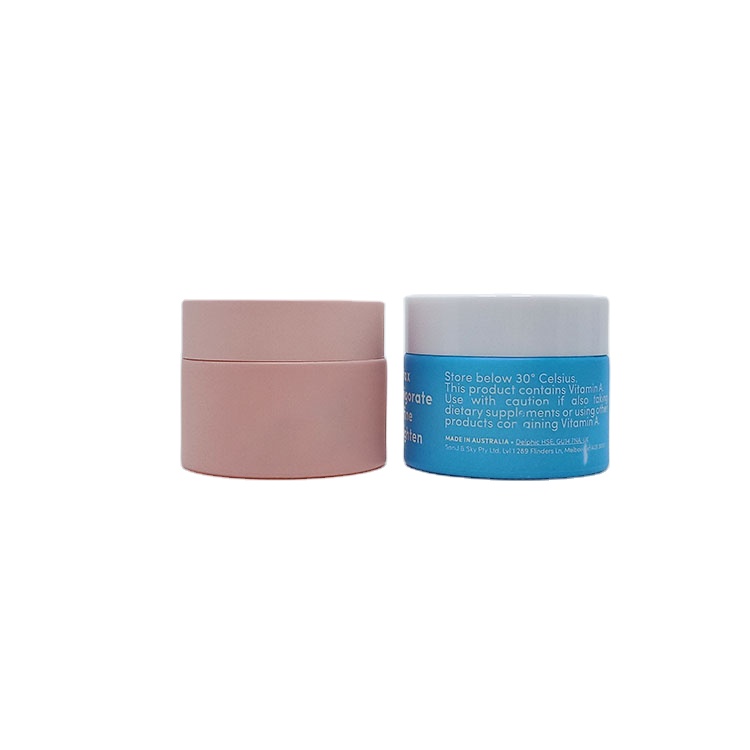 Skin care 30g 50g 100g  opal pink and blue  cream cosmetics glass jar packaging ceramic jar with plastic lid for container