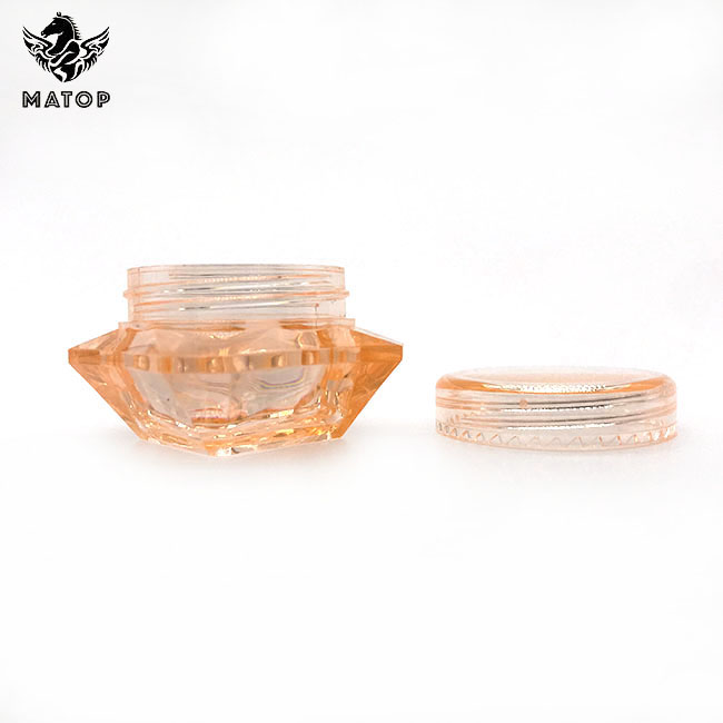 Skin care 3g 5g diamond shape cream jars plastic jars with lids