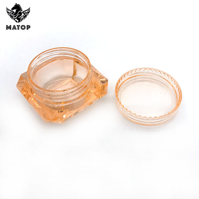 Skin care 3g 5g diamond shape cream jars plastic jars with lids