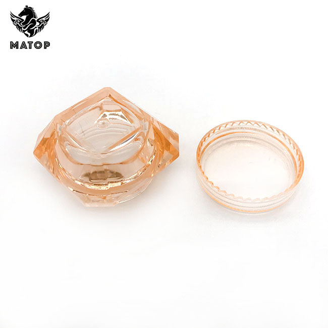 Skin care 3g 5g diamond shape cream jars plastic jars with lids