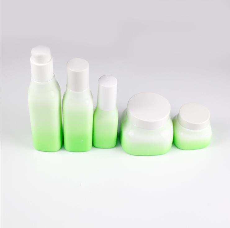 Skin care 50ml opal white slant shoulder cream cosmetics glass jar packaging ceramic jar for container