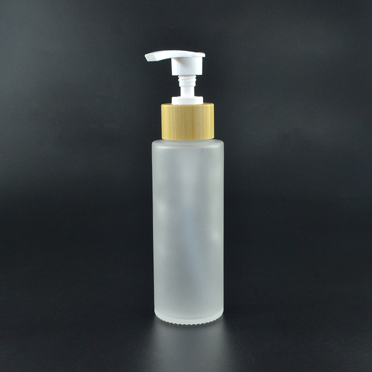 Skin care Cosmetic Packaging lotion toner 50ml 100ml 120ml 150ml glass spray bottle with bamboo cap