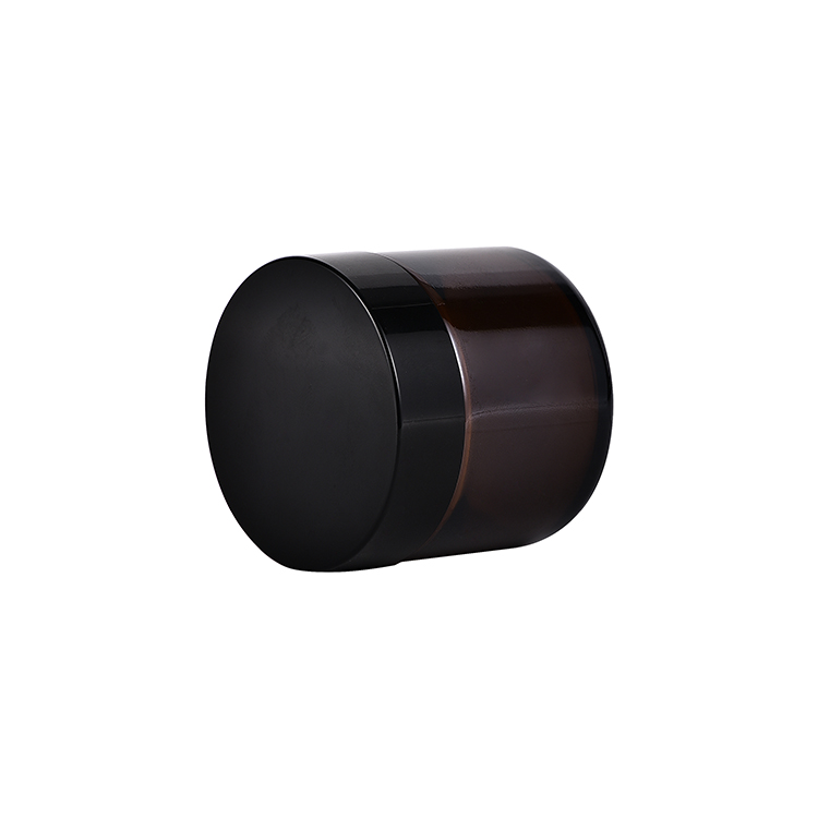 Skin care cosmetic 20g 30g 50g high quality amber porcelain cream jar with black plastic screw cap
