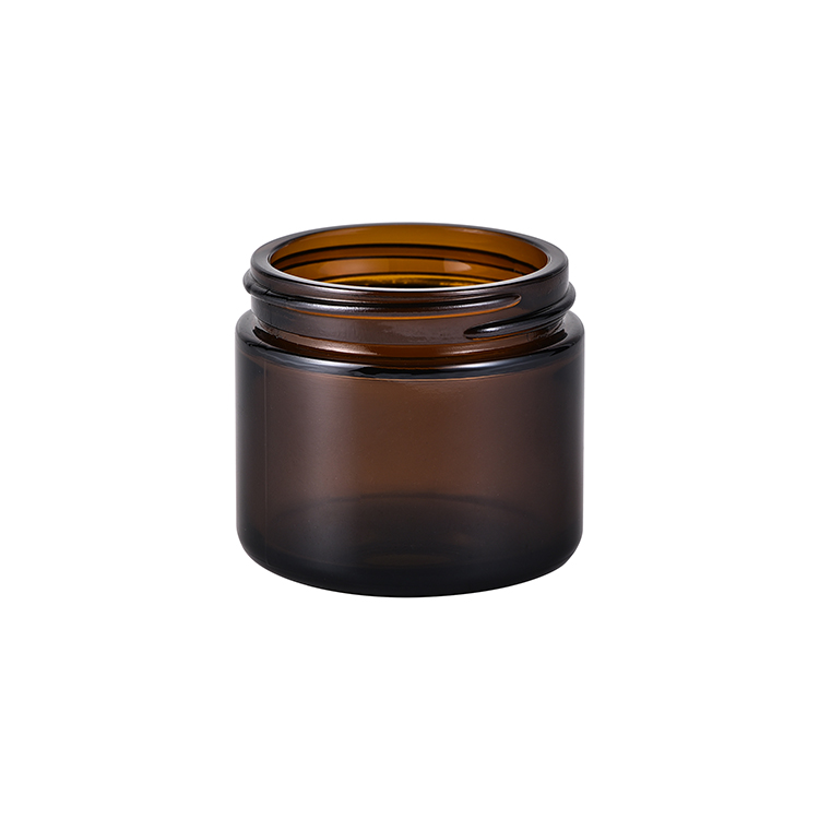 Skin care cosmetic 20g 30g 50g high quality amber porcelain cream jar with black plastic screw cap