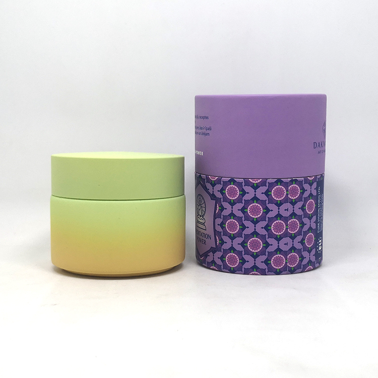 Skin care cosmetic container and packaging 50ml custom porcelain white beauty glass jar