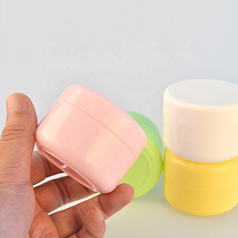 Skin care cosmetic packaging 10g 20g 30g 50g 100g 150g 200g 250g yellow pink white plastic cream jar