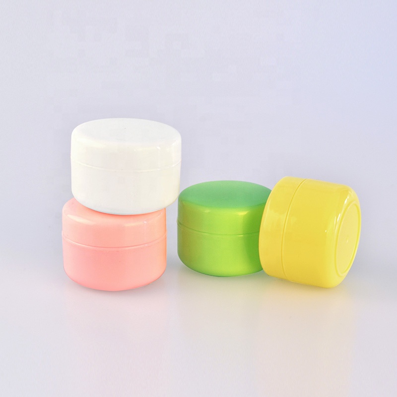 Skin care cosmetic packaging 10g 20g 30g 50g 100g 150g 200g 250g yellow pink white plastic cream jar