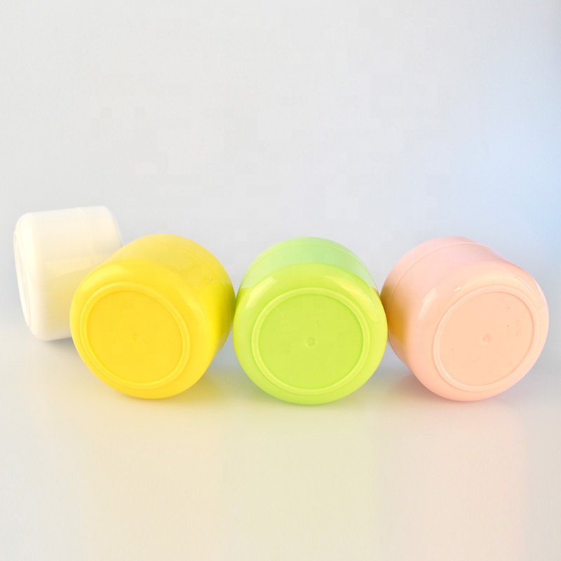 Skin care cosmetic packaging 10g 20g 30g 50g 100g 150g 200g 250g yellow pink white plastic cream jar