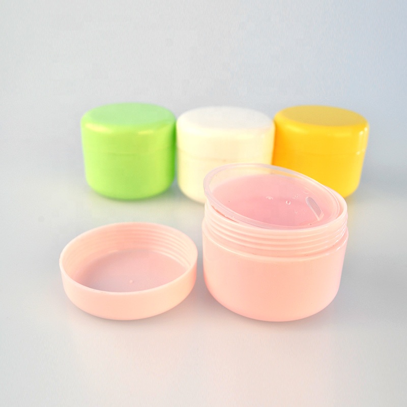 Skin care cosmetic packaging 10g 20g 30g 50g 100g 150g 200g 250g yellow pink white plastic cream jar