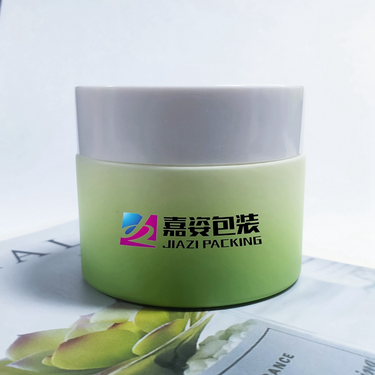 Skin care cream clay mask jar metallic pink lid 50g 100g frosted glass cosmetic jar