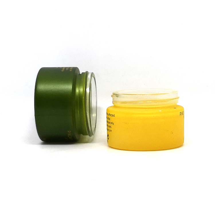 Skin care cream packaging 50g empty glass white matte cream jar with lids