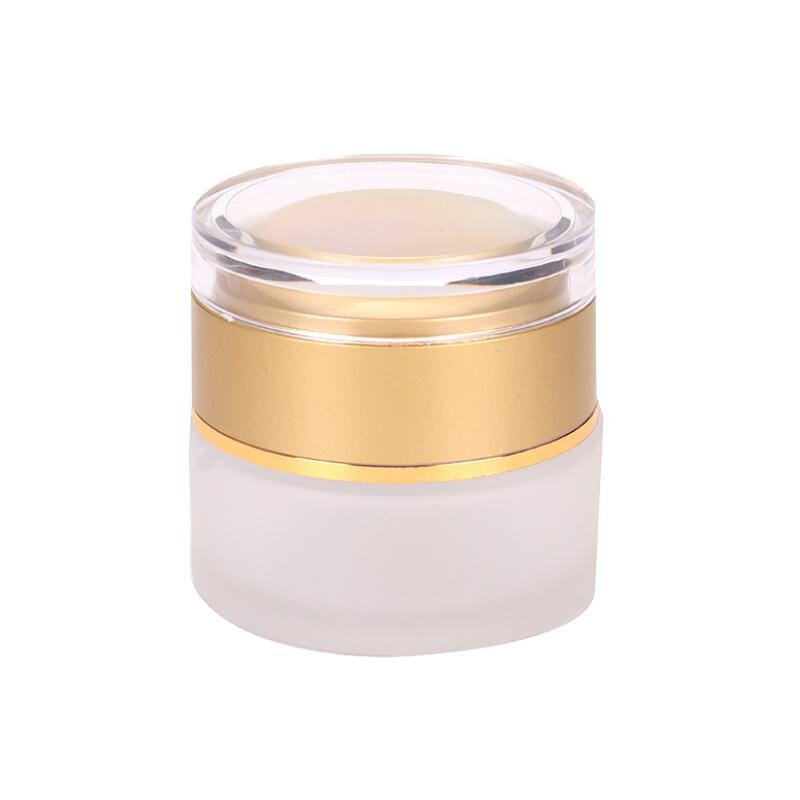Skin care cream packaging containers 20ml 30ml 50ml frosted glass cream jar with aluminum lid