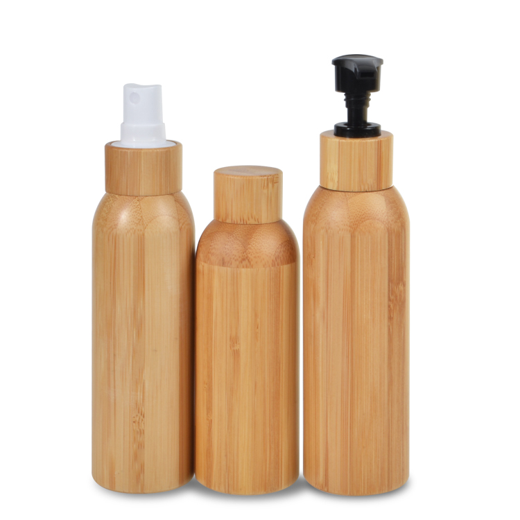 Skin care cream use and lotion pump sealing type 100ml 120ml 150ml cosmetic bamboo lotion bottle