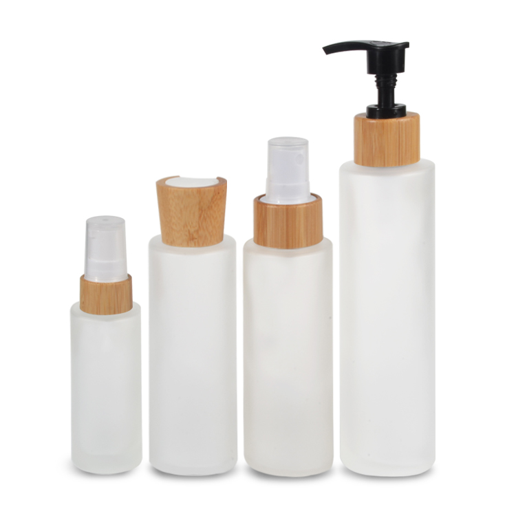 Skin care cream use and lotion pump sealing type 100ml 120ml 150ml cosmetic bamboo lotion bottle