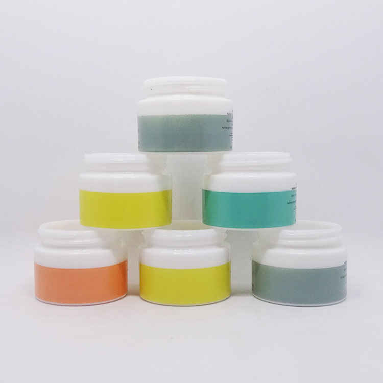 Skin care facial scrub packaging 50 ml white porcelain ceramic cosmetic glass jar