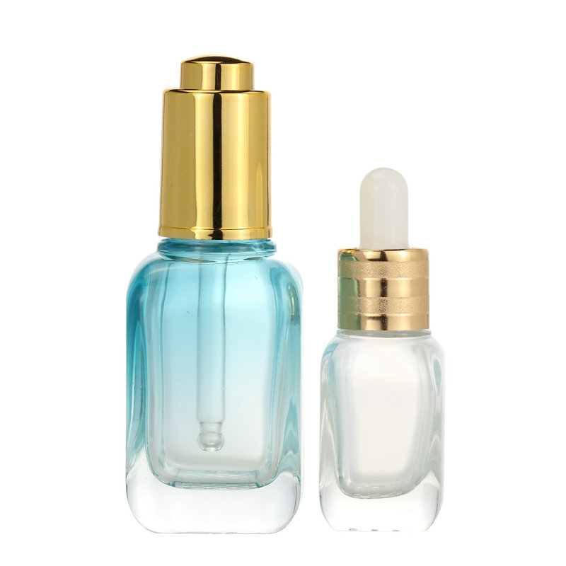 Skin care massage oil 10ml 20ml 40ml clear glass dropper bottle with gold dripper top wholesales