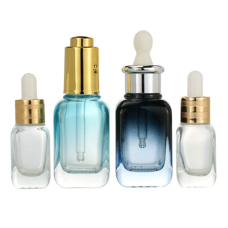 Skin care massage oil 10ml 20ml 40ml clear glass dropper bottle with gold dripper top wholesales