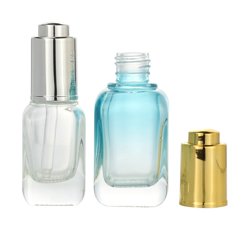 Skin care massage oil 10ml 20ml 40ml clear glass dropper bottle with gold dripper top wholesales